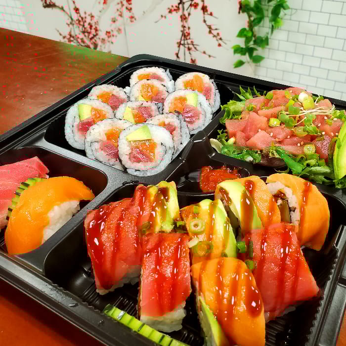 Delish Family Value Rainbow Fusion Bento.