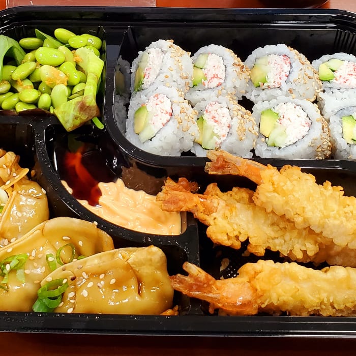 Delish Koraku Shrimp Bento.