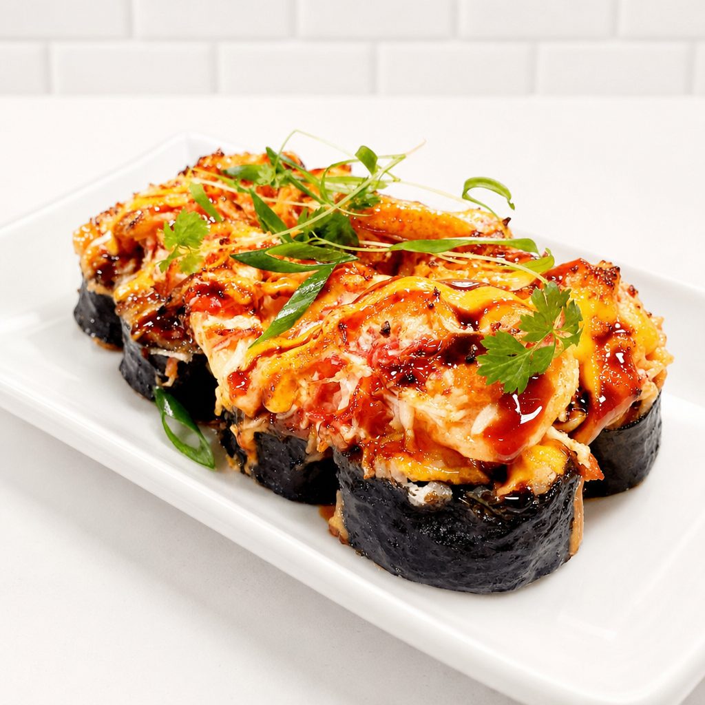 Bursting Sunset Roll (Baked Salmon Roll).
