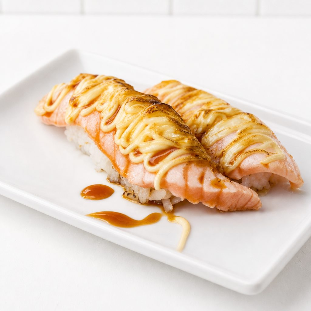 Seared Salmon Nigiri.