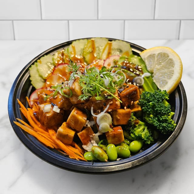 Tofu Poke Bowl (Vegan).