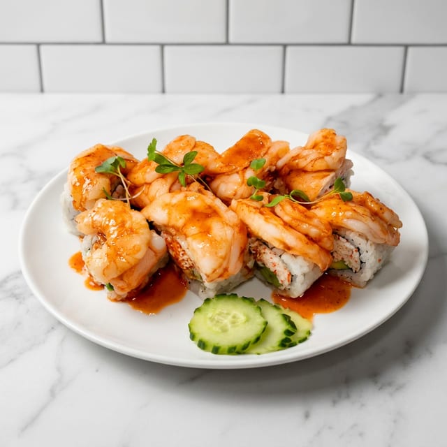 Sweet Sriracha Black Tiger Roll.