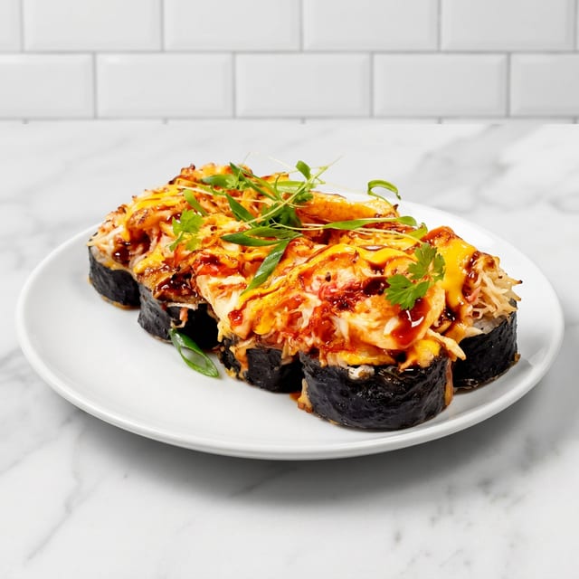 Bursting Sunset Roll (Baked Salmon Roll).