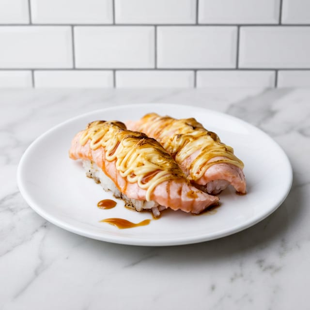Seared Salmon Nigiri.