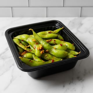 Delish Spicy Garlic Edamame